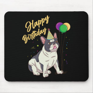 Birthday French Bulldog Mouse Pad