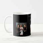 Birthday friend black photo names coffee mug<br><div class="desc">A gift from friends for a woman's 21st birthday, celebrating her life with 3 of your photos of her, her friends, family, interest or pets. Personalise and add her name, age 21 and your names. White coloured letters. A chic, classic black background. Her name is written with a modern hand...</div>