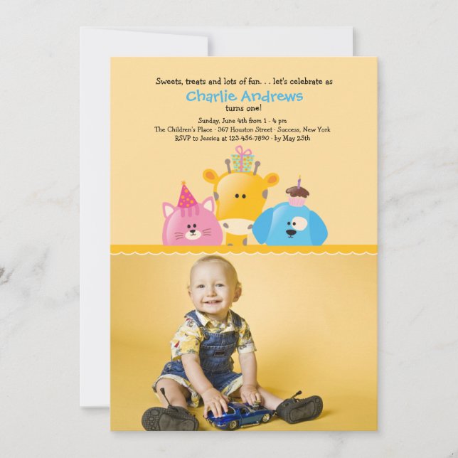 Birthday Friends Photo Invitation (Front)