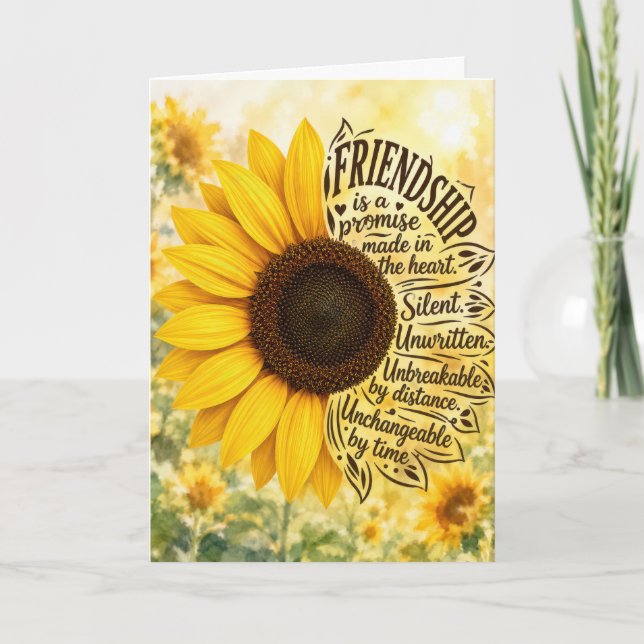 Birthday Friendship Sunflower Card (Front)