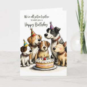 Birthday From All of Us Group Dogs Card