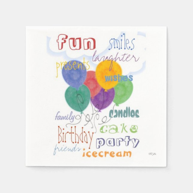 Birthday Fun Napkin (Front)