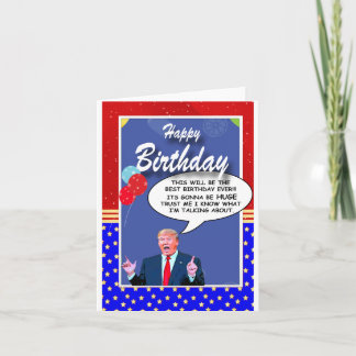 BIRTHDAY funny TRUMP (PERSONALISE) Card