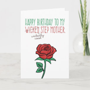 Birthday Funny–Wicked (Wickedly Cool) Stepmom Card