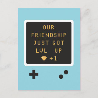 Birthday Gameboy Friendship Level Up Another Year  Postcard