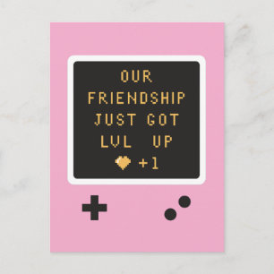 Birthday Gameboy Friendship Level Up  Postcard