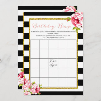 Birthday Games x2 - how old | bingo game Invitation