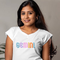 Birthday gemini zodiac sign modern white simple