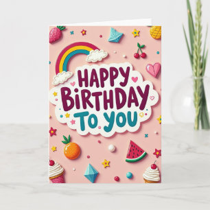 Birthday Gems And Stars Card