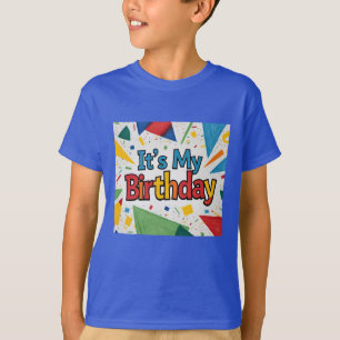 Birthday Geometric Confetti boys T-Shirt