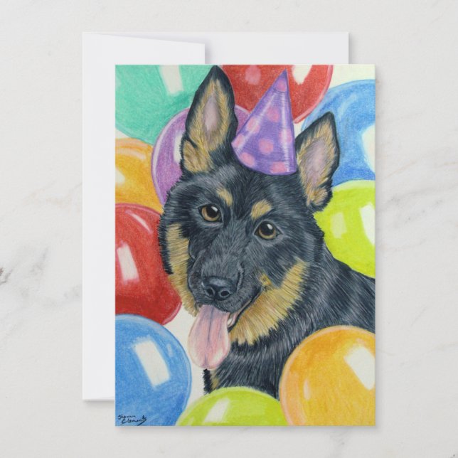 Birthday German Shepherd Card (Front)