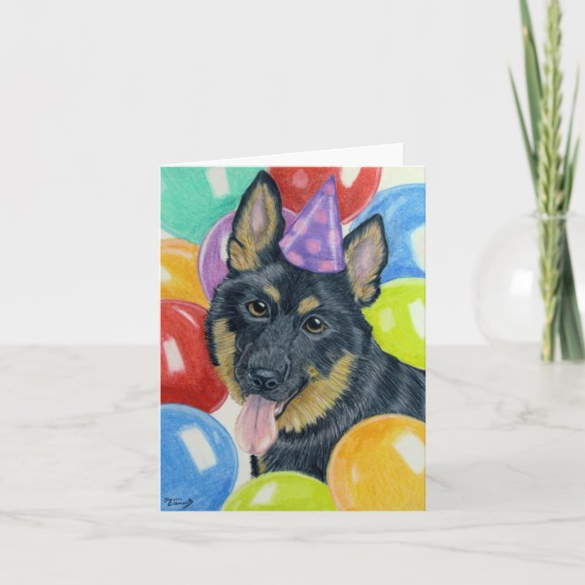 Birthday German Shepherd Card (Front)