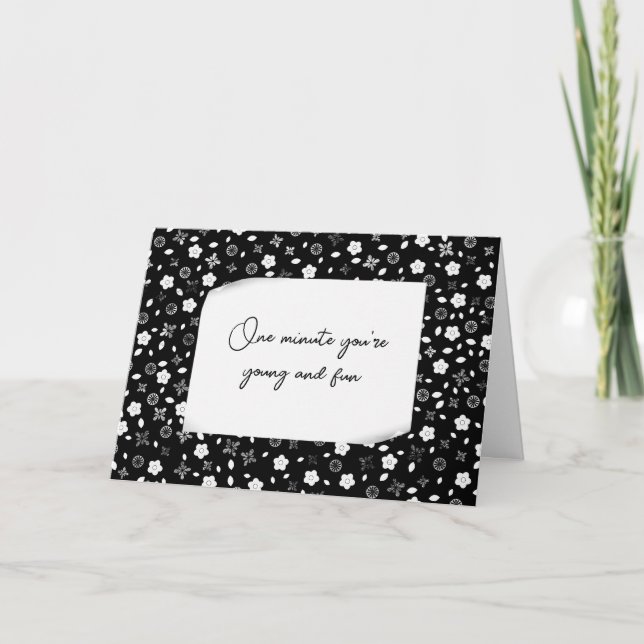 Birthday Getting Older Humour Posies Card (Front)