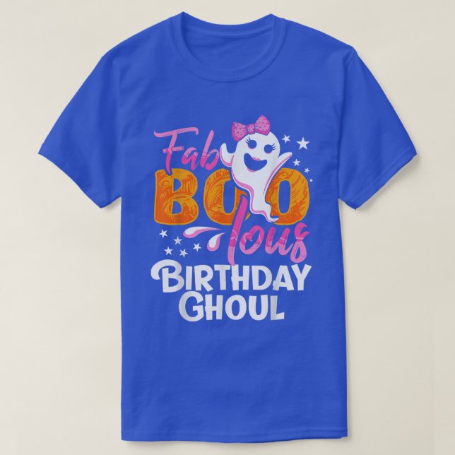 Birthday Ghoul Halloween Girls Womens Fab BOO Lous T-Shirt (Design Front)