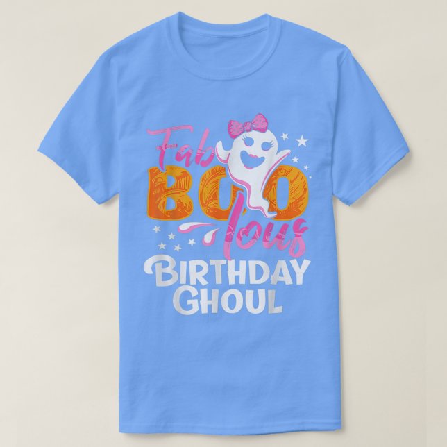 Birthday Ghoul Halloween Girls Womens Fab BOO Lous T-Shirt (Design Front)