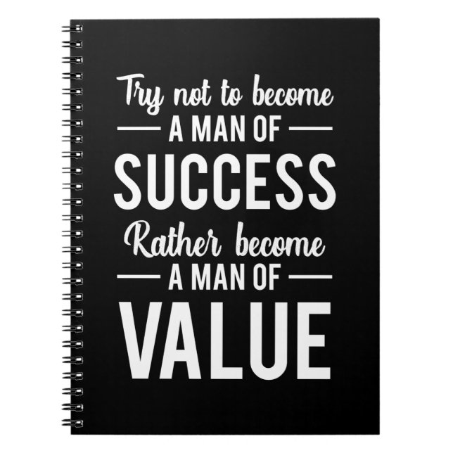 Birthday Gift A Man Of Success Notebook (Front)