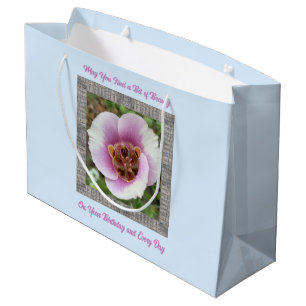 Birthday Gift Bag with Unique Clay Mariposa Lily