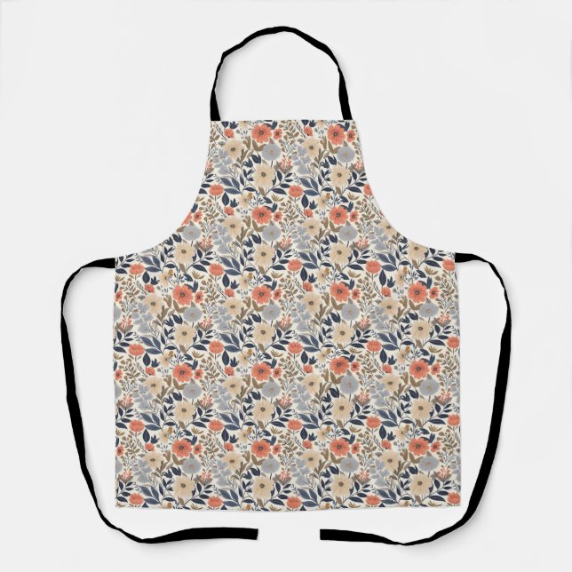 Birthday Gift | Beige, Pink, and Orange Apron (Front)