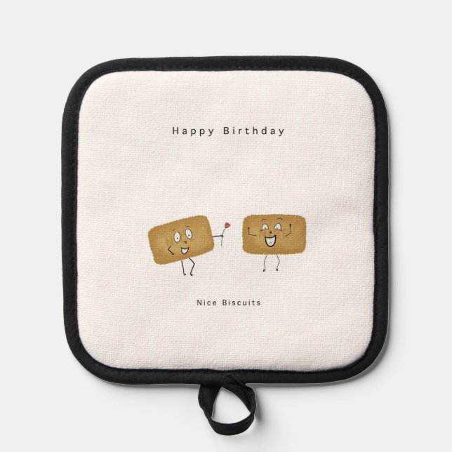 Birthday gift, biscuit themed gift, cute pot holder (Front)