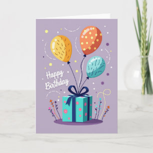 Birthday Gift Box Card