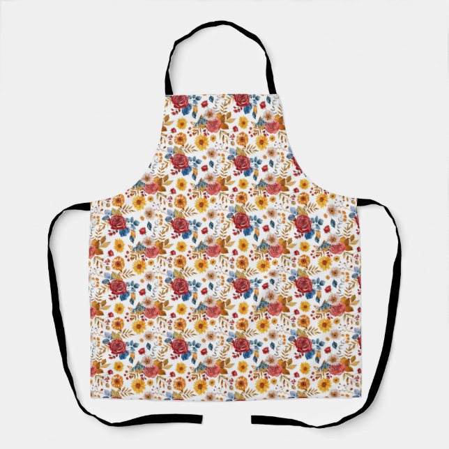 Birthday Gift | Colourful Floral Apron (Front)