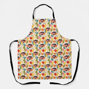 Birthday Gift Colourful Flower Seamless Apron