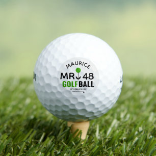 Birthday Gift Dad Golfer Age Monogrammed Golf Balls