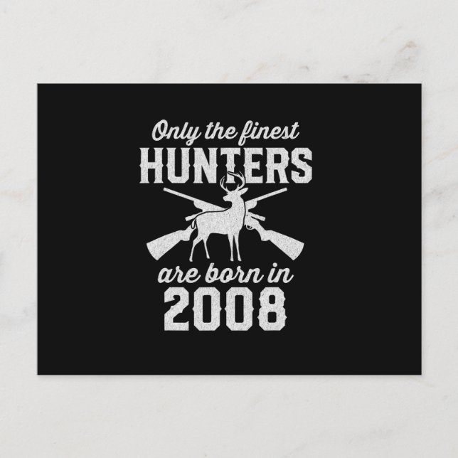 Birthday gift Deer Hunter Hunting for 2008s Postcard (Front)