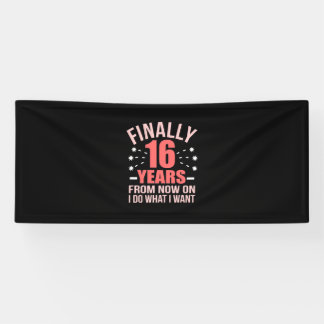 Birthday Gift | Finally 16 Years Old Banner