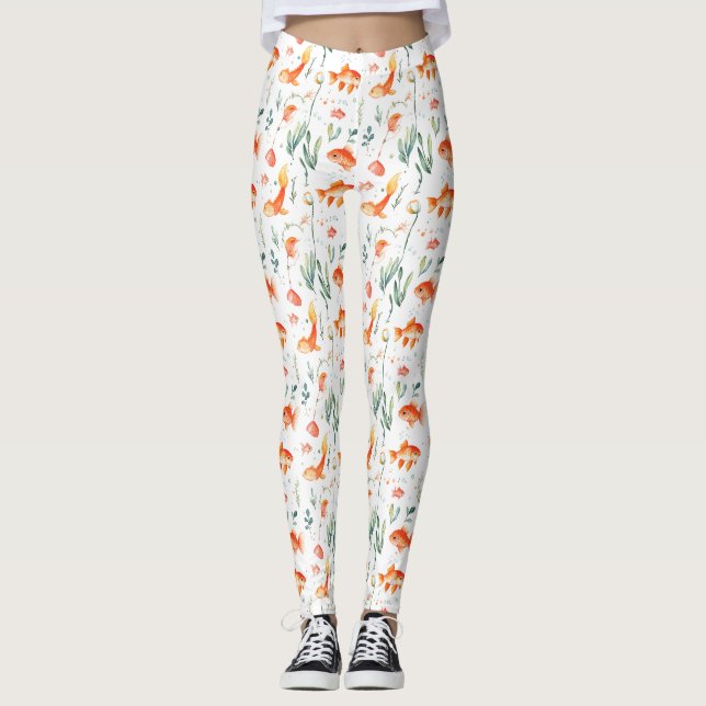 Birthday Gift | Fish All Day Leggings (Front)