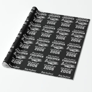 Birthday Gift Fisherman Fishing 2006 Wrapping Paper