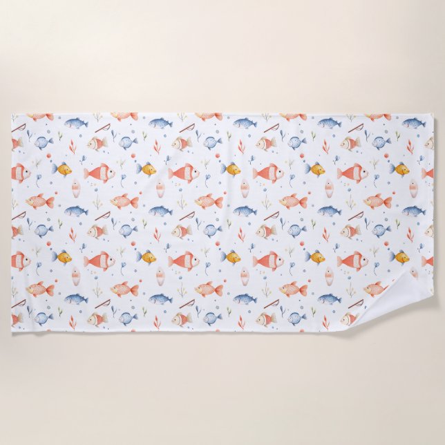 Birthday Gift | Fishing May Not Be Everything Beach Towel (Front)