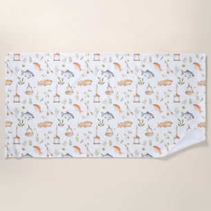 Birthday Gift   Fishing With Me Beach Towel