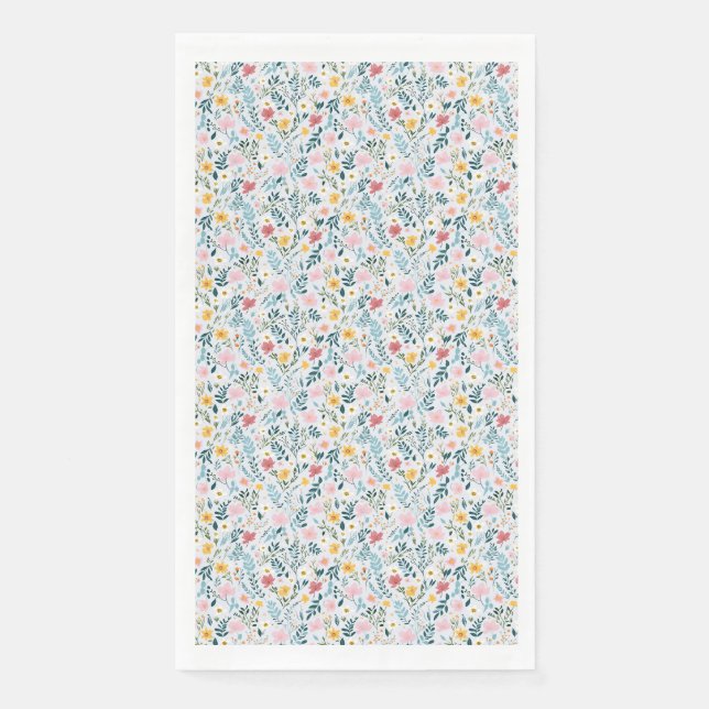 Birthday Gift | Floral Architecture Napkin (Front)