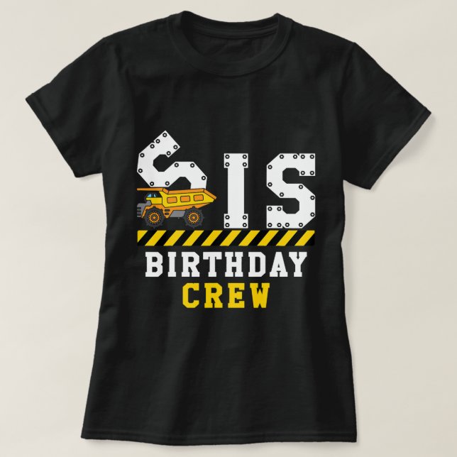 Birthday Gift For Big Sister Future Construction W T-Shirt (Design Front)