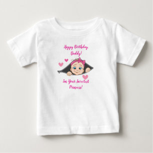 Birthday Gift for Dad from Baby Girl - Happy Birth T-Shirt