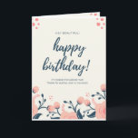 Birthday Gift For Girlfriend Folded Greeting Card<br><div class="desc">Happy Birthday Beautifull Gift Romantic Card for Girlfriend And Wife. Fiancee
This cute Pink Colourful Happy Birthday card is a fun way to celebrate your special someone's birthday! You Can Customise and write your own custom message on the card,  This Is A Great Way To Celebrate!</div>