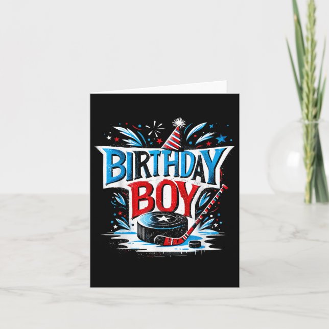 Birthday Gift For Kids Boys Birthday Boy For Ice H Card (Front)