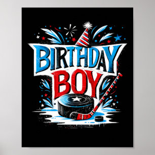 Birthday Gift For Kids Boys Birthday Boy For Ice H Poster