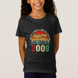 Birthday gift for October 2009 Boys Girls Vintage  T-Shirt