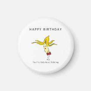 Birthday gift, glamourous banana magnet. Funny  Magnet