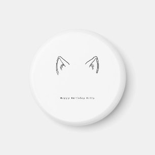 Birthday gift, happy birthday kitty, cat gift magnet