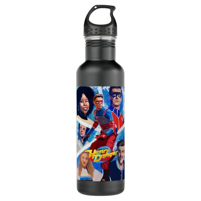 Birthday Gift Henry Danger Poster Streetwear Boys  710 Ml Water Bottle (Front)