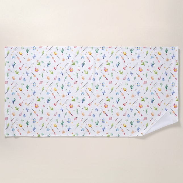 Birthday Gift | I Love Fishing Beach Towel (Front)