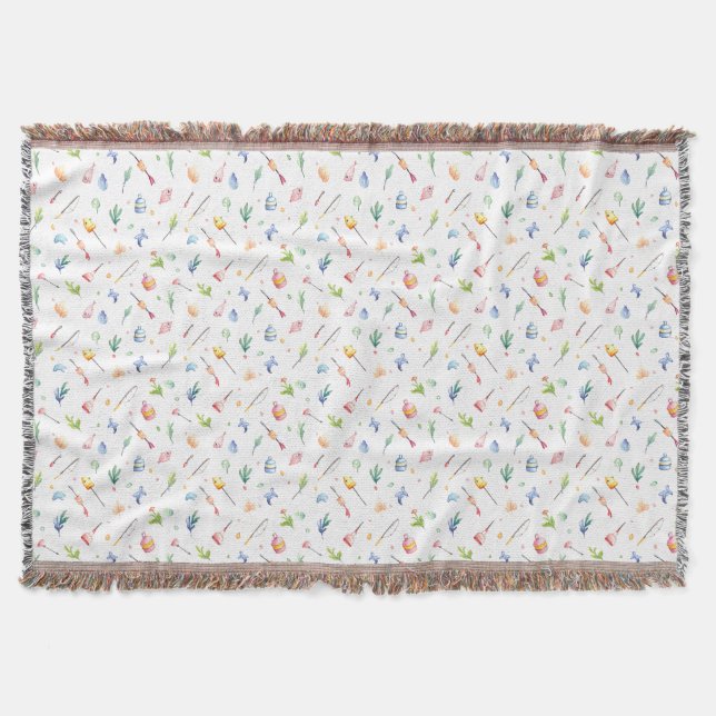 Birthday Gift | I Love Fishing Throw Blanket (Front)