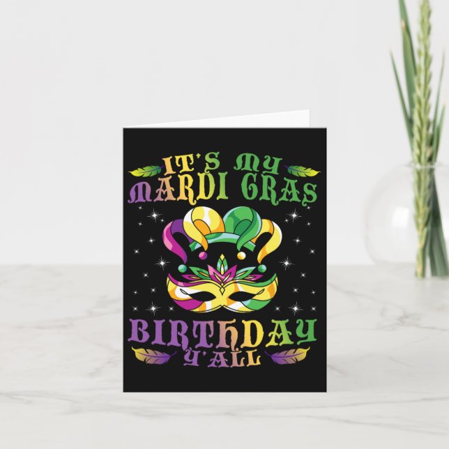 Birthday Gift Idea Celebration Masquerade Costume  Card (Front)