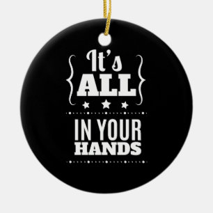 Birthday Gift It Is All Your Hand Ceramic Tree Decoration