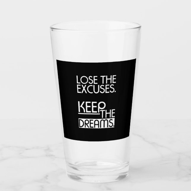 Birthday Gift Keep The Dreams Glass (Front)