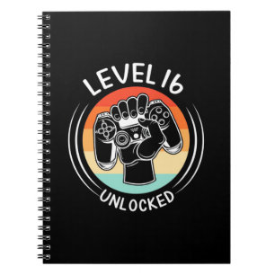 Birthday Gift Level 16th Birthday Unlocked Notebook