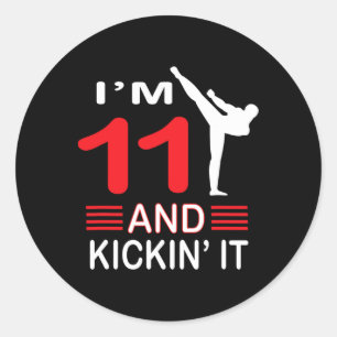 Birthday Gift Martial Arts Gift Boys Girls 1  Classic Round Sticker